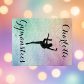 Gymnastiek Pastel Paarse Groen Gepersonaliseerd Legpuzzel