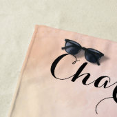 Gymnastiek Pastel Paarse Groen Gepersonaliseerd Strandlaken (In situ)