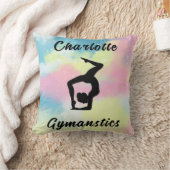 Gymnastiek Pastel Roze Blauw Geel Gepersonaliseerd Kussen (Deken)