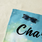 Gymnastiek Pastel Roze Blauw Geel Gepersonaliseerd Strandlaken (In situ)