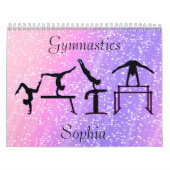 Gymnastiek Pastel Roze en Paarse kalender (Hoes)