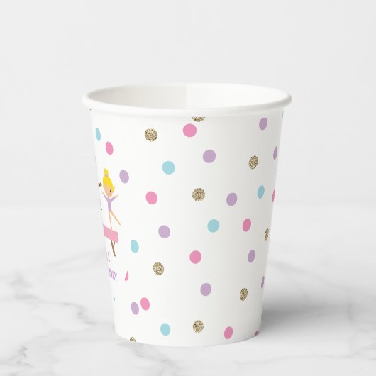 Gymnastiek pastel verjaardag papieren bekers (Links)