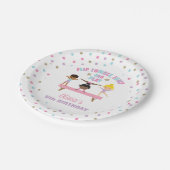 Gymnastiek pastel verjaardag papieren bordje (Gekanteld)