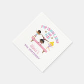 Gymnastiek pastel verjaardag servet (Hoek)