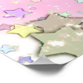 Gymnastiek Pink Sparkle Swirls and Stars Poster (Hoek)