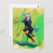 Gymnastiek PinUp Briefkaart (Voorkant / Achterkant)