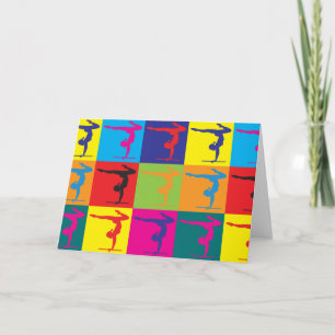Gymnastiek Pop Art Kaart