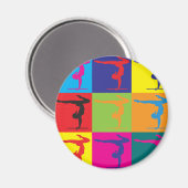 Gymnastiek Pop Art Magneet (Voorkant / Achterkant)