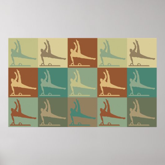 Gymnastiek Pop Art Poster (Voorkant)