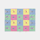 Gymnastiek Poses Fleece Deken (Voorkant (Horizontaal))