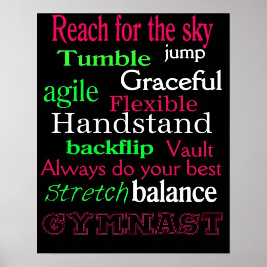 Gymnastiek Poster Girl's Room (Voorkant)