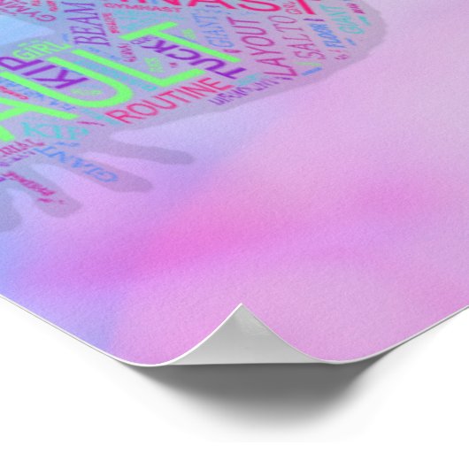 Gymnastiek Poster met persoonlijke naam. (Hoek)