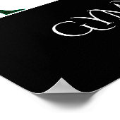 Gymnastiek poster met persoonlijke naam. (Hoek)