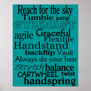 Gymnastiek Poster Subway Art Wall Decoratie