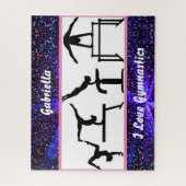 Gymnastiek Puzzle - I Love Gymnastics w/ Name Legpuzzel (Verticaal)