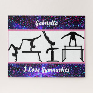 Gymnastiek Puzzle - I Love Gymnastics w/ Name Legpuzzel