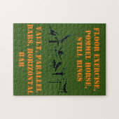 Gymnastiek Puzzle voor jongens in legerkleuren Legpuzzel (Horizontaal)