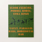 Gymnastiek Puzzle voor jongens in legerkleuren Legpuzzel (Verticaal)