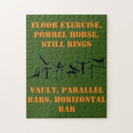 Gymnastiek Puzzle voor jongens in legerkleuren Legpuzzel