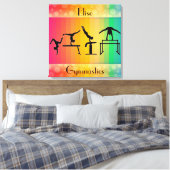 Gymnastiek Rainbow w/ Girls Gymnastics Events Canvas Afdruk (Insitu (Slaapkamer))