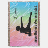 Gymnastiek Regenboog "Desondanks bleef ze bestaan" Deken (Voorkant Verticaal)