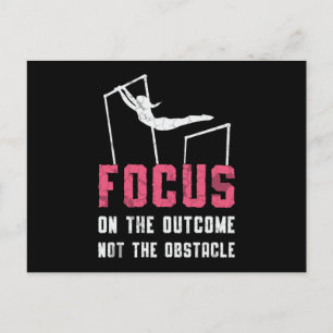 Gymnastiek richt zich op het resultaat van de bars briefkaart