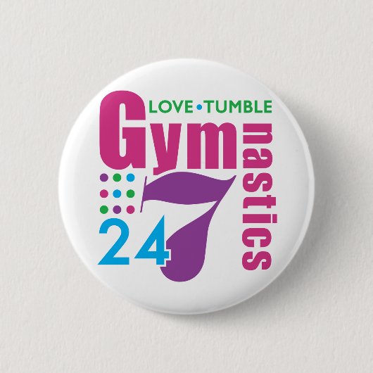 Gymnastiek Ronde Button 5,7 Cm (Voorkant)