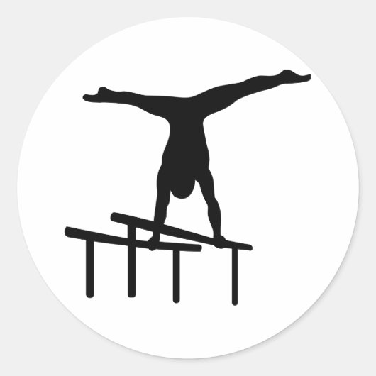 Gymnastiek Ronde Sticker (Voorkant)