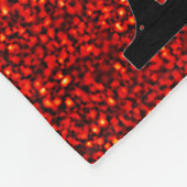 Gymnastiek Rood Sparkle Typografie Fleece Deken (Hoek)