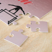 Gymnastiek Rood & Zilver Glitter Drip Aangepaste f Legpuzzel (Zijkant)