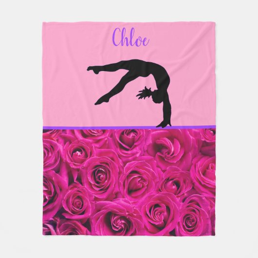 Gymnastiek Roses Fleece Blanket Deken (Voorkant)