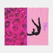Gymnastiek Roses Fleece Blanket Deken (Voorkant (Horizontaal))