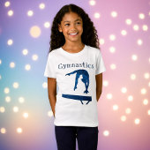 Gymnastiek Royal Blue Balance Beam Vine Font T-shirt