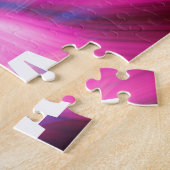 Gymnastiek Roze en Paars Zwril Puzzle Legpuzzel (Zijkant)