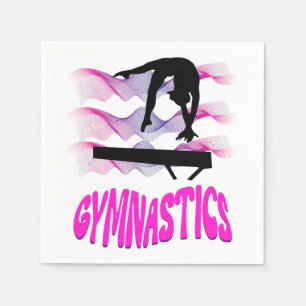 Gymnastiek Roze en Paarse Balansstraal Servet