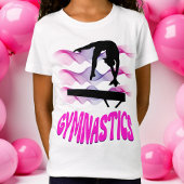 Gymnastiek Roze en Paarse Balansstraal T-shirt