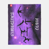 Gymnastiek Roze en Paarse fleece deken (Voorkant)