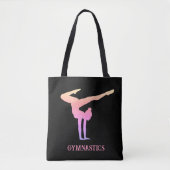 Gymnastiek Roze Glitter Gepersonaliseerd Tote Bag (Voorkant)