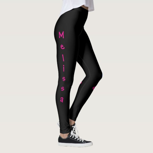 Gymnastiek Roze hula hooping meisje Uw aangepaste  Leggings (Rechts)