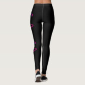 Gymnastiek Roze hula hooping meisje Uw aangepaste  Leggings (Achterkant)
