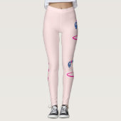 Gymnastiek Roze hula hooping meisje Uw aangepaste  Leggings (Voorkant)