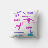 Gymnastiek Roze Paarse Turquoise Vault Bars Beam Kussen (Voorkant)