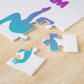 Gymnastiek Roze Paarse Turquoise Vault Bars Beam Legpuzzel (Zijkant)