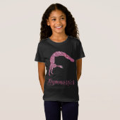 Gymnastiek Roze Shimmer T-shirt (Voorkant volledig)