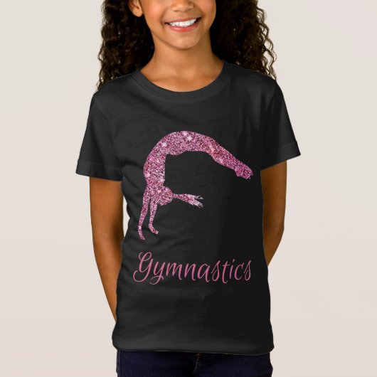 Gymnastiek Roze Shimmer T-shirt (Voorkant)