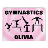 Gymnastiek Roze Sparkle Swirl Kalender (Hoes)