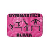Gymnastiek Roze Sparkle Swirls Badmat (Voorkant)