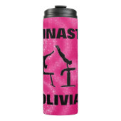 Gymnastiek Roze Sparkle Swirls Thermosbeker (Voorkant)