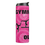 Gymnastiek Roze Sparkle Swirls Thermosbeker (Gedraaid links)