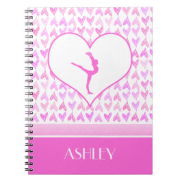 Gymnastiek Roze Waterverf Harten Notitieboek